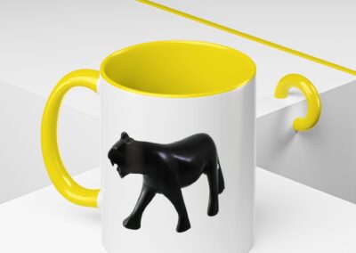Stylish Accent Coffee Mug with Black Panther Design