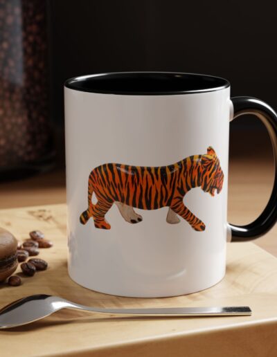 Tiger Print Accent Coffee Mug