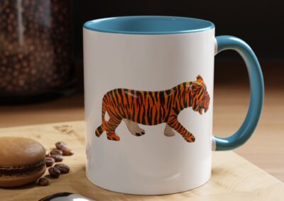 Tiger Print Accent Coffee Mug