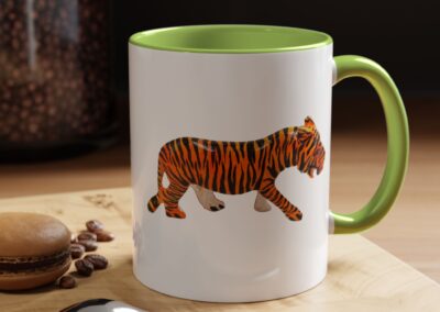 Tiger Print Accent Coffee Mug