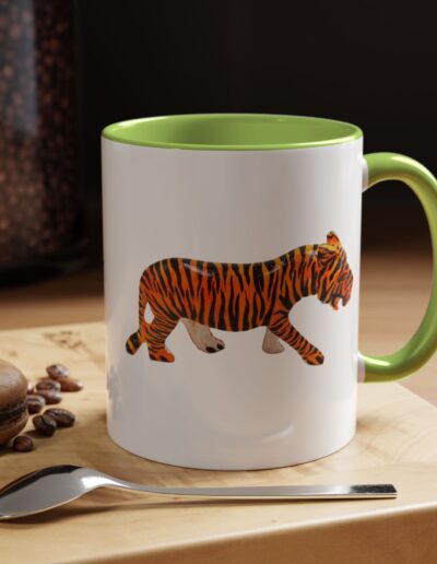 Tiger Print Accent Coffee Mug