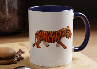 Tiger Print Accent Coffee Mug