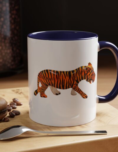Tiger Print Accent Coffee Mug
