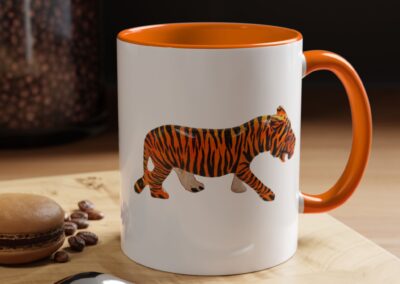 Tiger Print Accent Coffee Mug