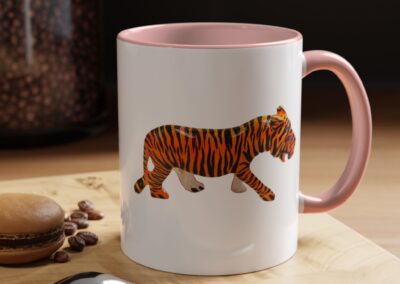 Tiger Print Accent Coffee Mug