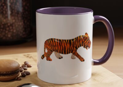 Tiger Print Accent Coffee Mug