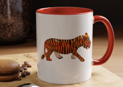 Tiger Print Accent Coffee Mug