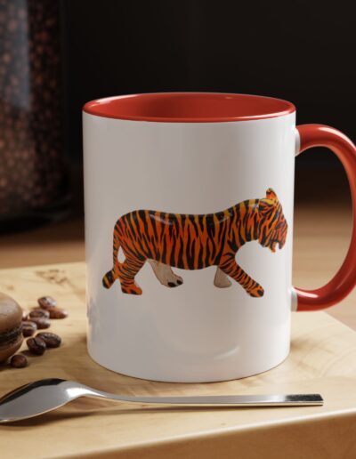 Tiger Print Accent Coffee Mug