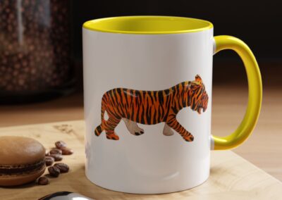 Tiger Print Accent Coffee Mug