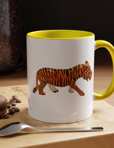 Tiger Print Accent Coffee Mug