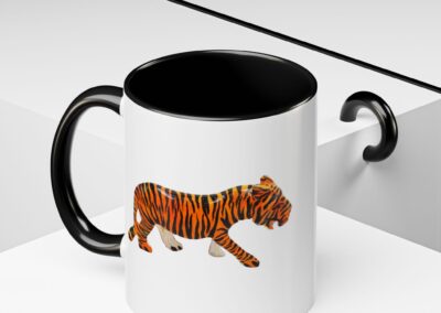 Tiger Print Accent Coffee Mug