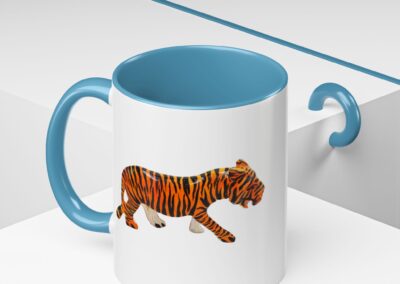 Tiger Print Accent Coffee Mug