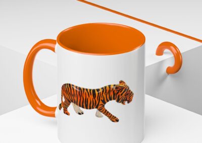 Tiger Print Accent Coffee Mug