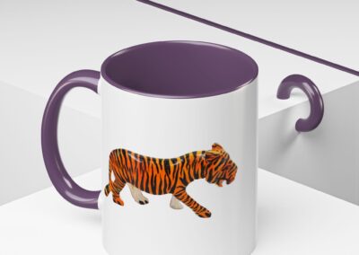Tiger Print Accent Coffee Mug
