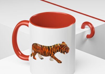 Tiger Print Accent Coffee Mug