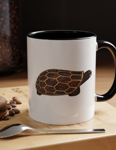 Turtle Print Accent Coffee Mug