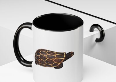 Turtle Print Accent Coffee Mug