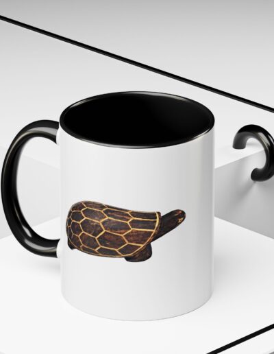 Turtle Print Accent Coffee Mug