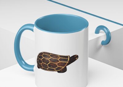 Turtle Print Accent Coffee Mug