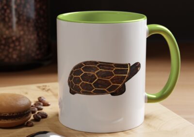 Turtle Print Accent Coffee Mug