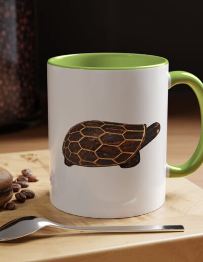 Turtle Print Accent Coffee Mug