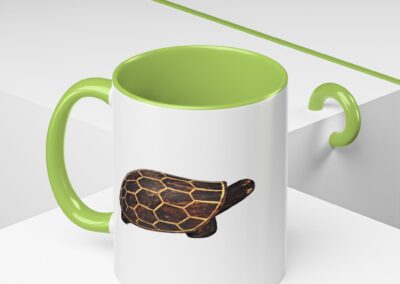 Turtle Print Accent Coffee Mug