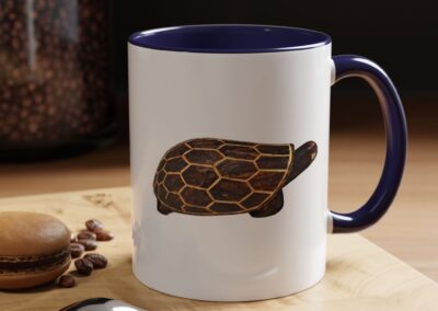 Turtle Print Accent Coffee Mug