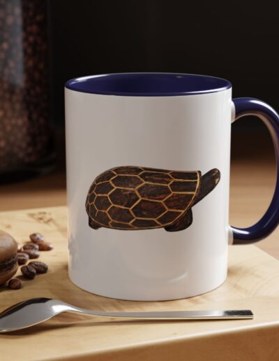Turtle Print Accent Coffee Mug
