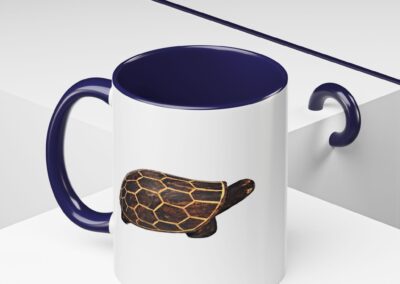 Turtle Print Accent Coffee Mug