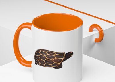 Turtle Print Accent Coffee Mug