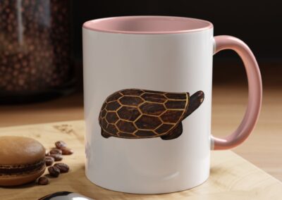 Turtle Print Accent Coffee Mug