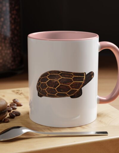 Turtle Print Accent Coffee Mug