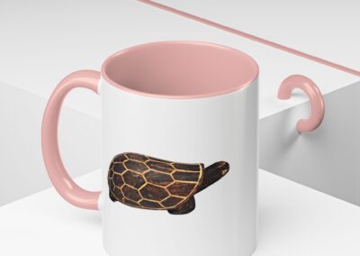 Turtle Print Accent Coffee Mug