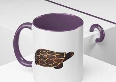 Turtle Print Accent Coffee Mug