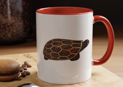 Turtle Print Accent Coffee Mug