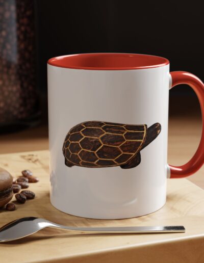 Turtle Print Accent Coffee Mug