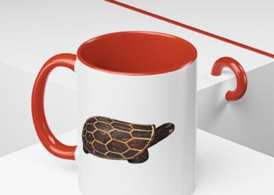 Turtle Print Accent Coffee Mug