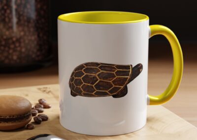 Turtle Print Accent Coffee Mug