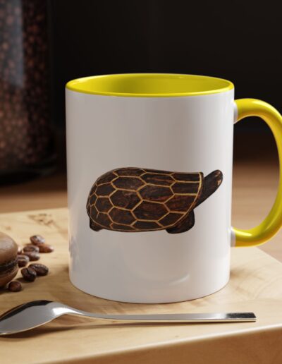 Turtle Print Accent Coffee Mug