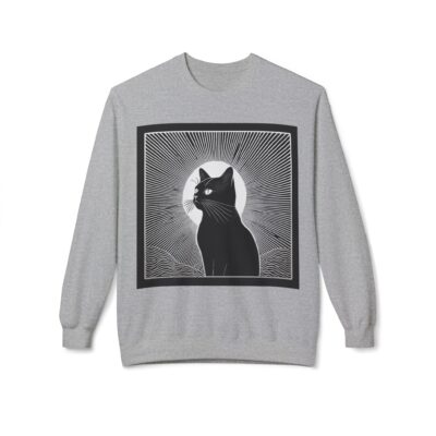 Black Cat Graphic Crewneck Sweatshirt