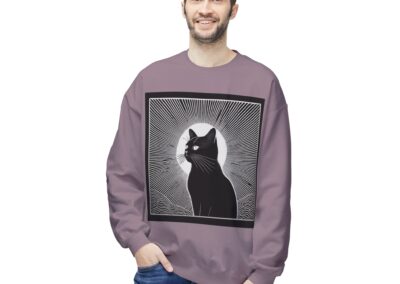 Black Cat Graphic Crewneck Sweatshirt