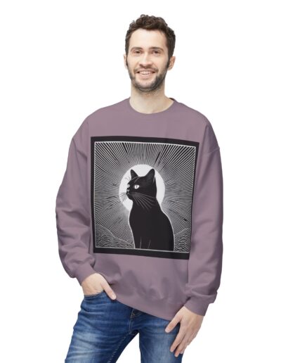 Black Cat Graphic Crewneck Sweatshirt