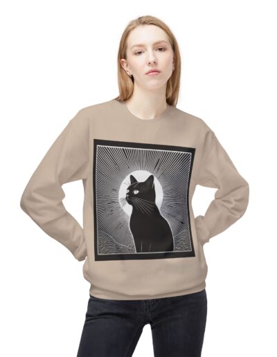 Black Cat Graphic Crewneck Sweatshirt