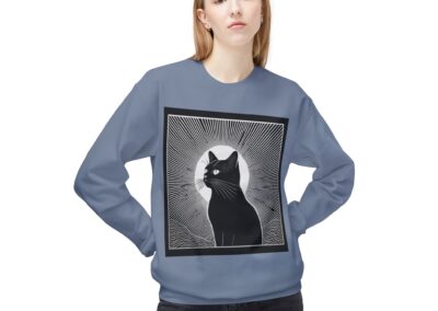Black Cat Graphic Crewneck Sweatshirt