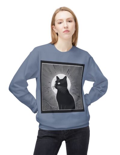 Black Cat Graphic Crewneck Sweatshirt