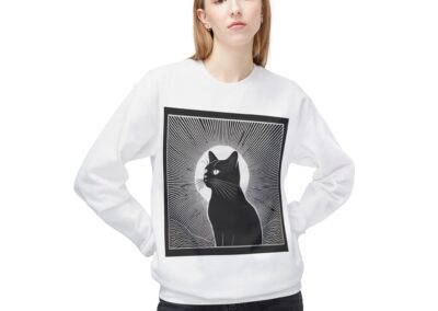 Black Cat Graphic Crewneck Sweatshirt