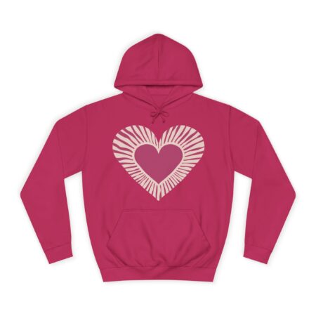 Cute Love Heart Design Unisex College Hoodie