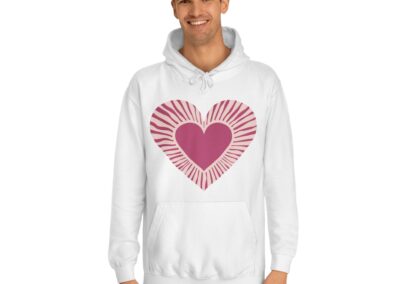 Cute Love Heart Design Unisex College Hoodie