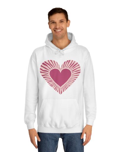 Cute Love Heart Design Unisex College Hoodie