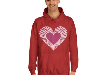 Cute Love Heart Design Unisex College Hoodie